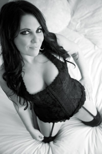 brunette in lingerie