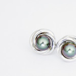 Green Pearl Earrings