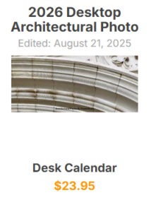 architectural photography calendar