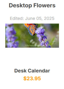 flower desktop calendars