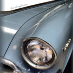 blue 1950s classic car