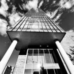 black and white architecture photography