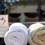 wine by the pool