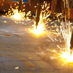 industrial flame cutter poster calendar