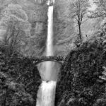 black and white waterfall photography