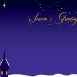 church card with stars and snow