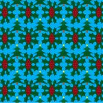 holly and tree pattern