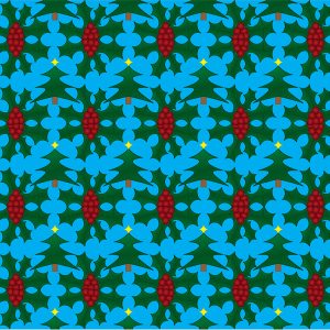 holly and tree pattern