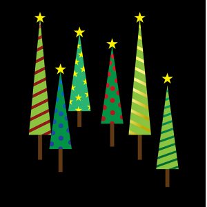 modern christmas tree illustration