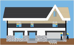 home construction illustration