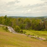 railroad tracks on an open plain