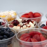 breakfast fruit and yogurt cups