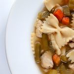 chicken and bowtie soup