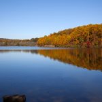 reflections in lake water